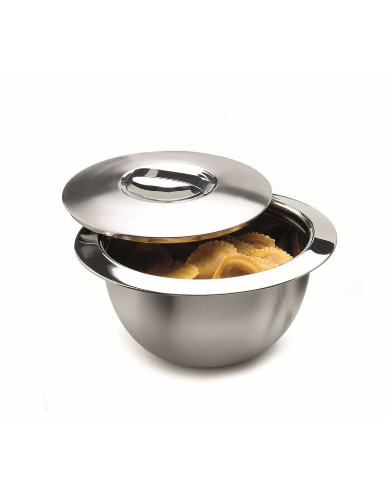 Weis 24030 Edelstahl Thermo Küchenschüssel Schüssel mit Deckel 30cm 3 Liter