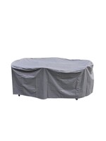Schutzhülle Abdeckung für Sitzgruppen 230x135x70 oval anthrazit 61044