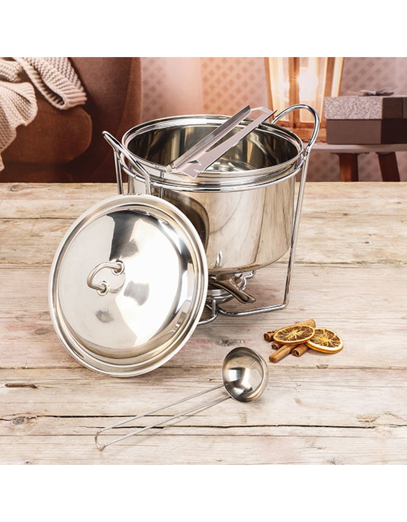 HI 16180 Feuerzangen Bowle Set mit Schöpfkelle Zuckerhutablage