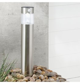 HI 70344 Edelstahl Solar Wegeleuchte Pfostenlampe mit Bewegungsmelder
