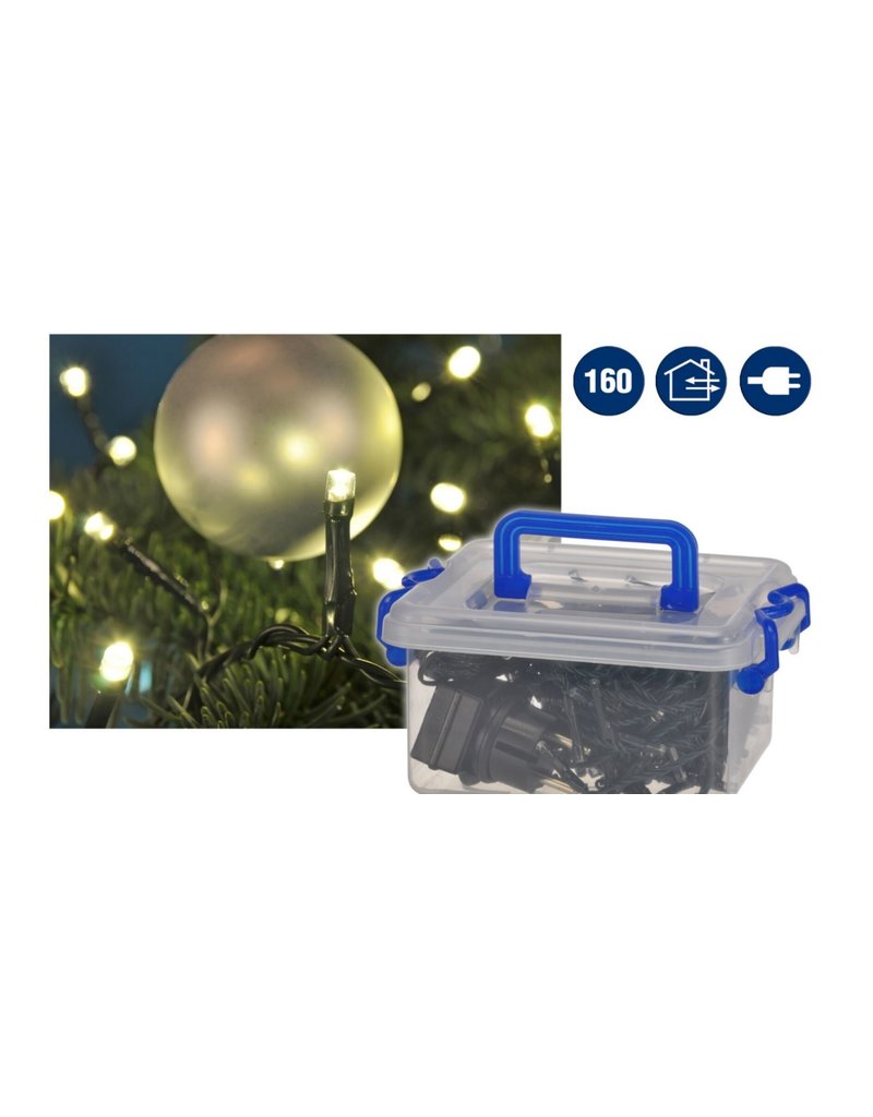 HI 76595 LED Lichterkette 160tlg warmweiss 16m Timer für aussen