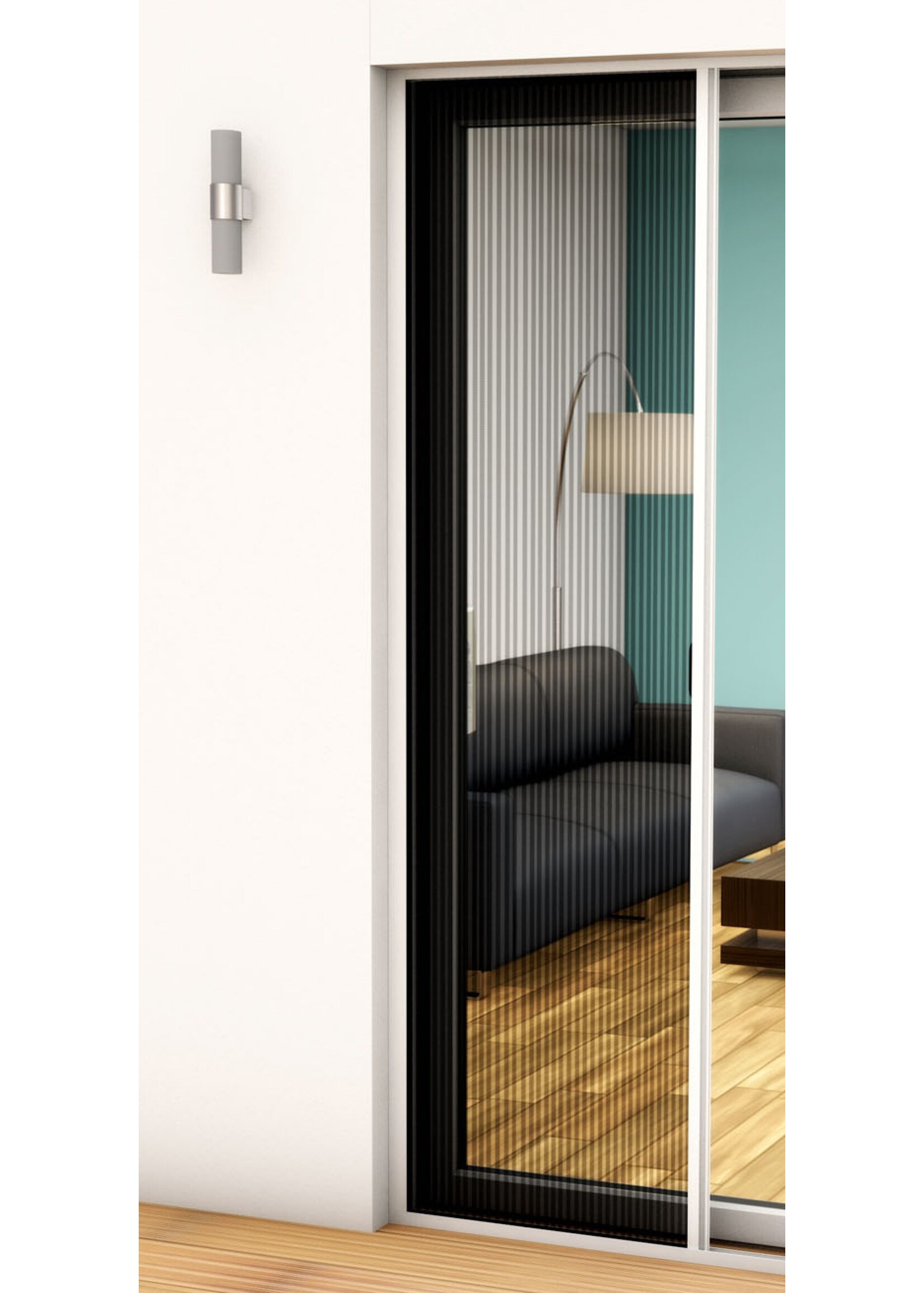 Alu Plissee Tür Professional 125x220 kürzbar weiss 101460101-VH