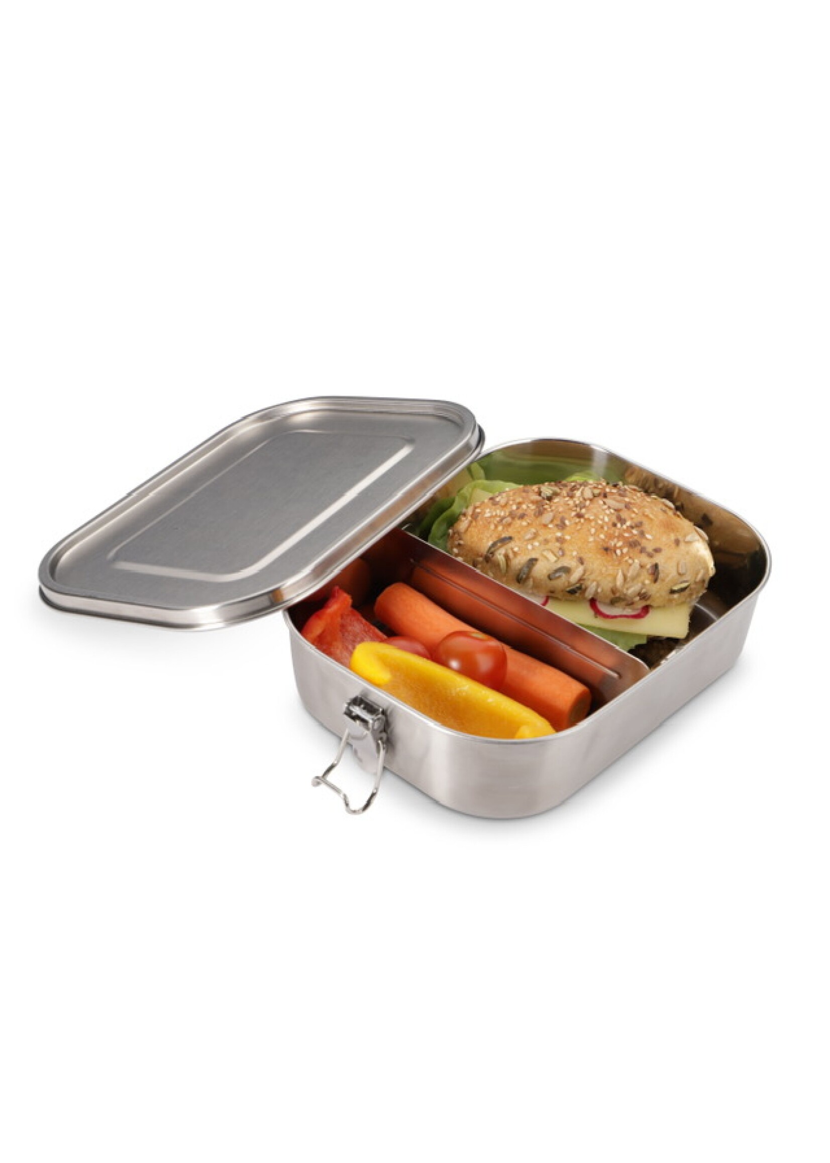Weis 17312 Vesperdose Brotdose Lunchbox 1 Liter aus Edelstahl mit Steg