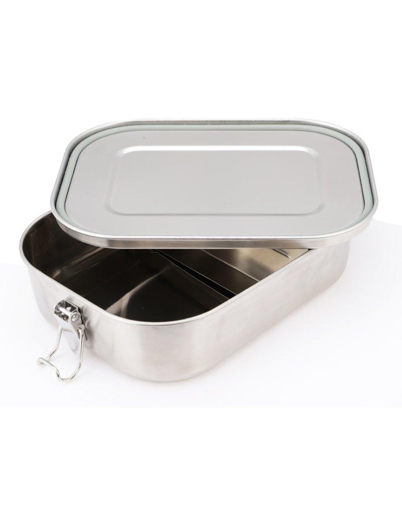 Weis 17312 Vesperdose Brotdose Lunchbox 1 Liter aus Edelstahl mit Steg