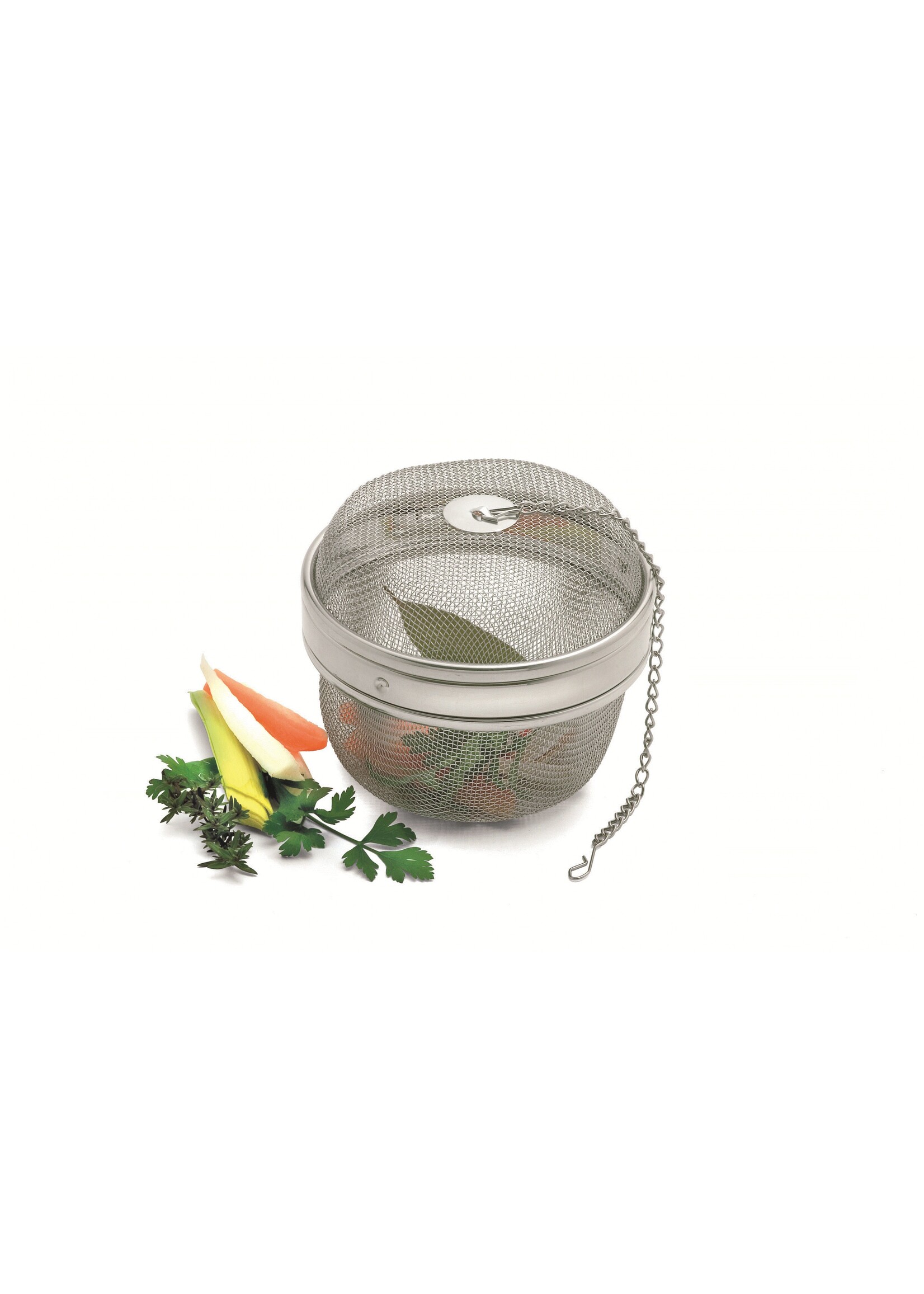 Weis 14910 Edelstahl Gewürzkugel Gewürzkorb 10cm mit Kette Bajonettverschluss