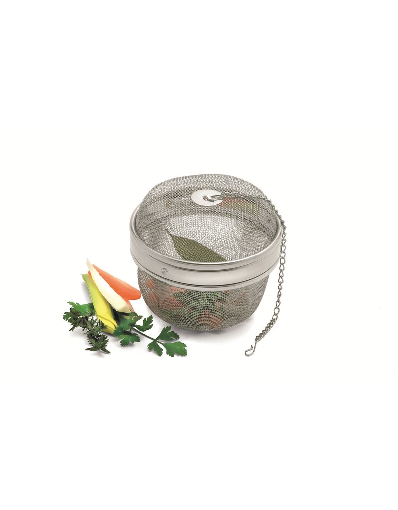 Weis 14910 Edelstahl Gewürzkugel Gewürzkorb 10cm mit Kette Bajonettverschluss