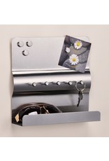 Schlüsselleiste Schlüsselbrett Memoboard aus Edelstahl mit 4 Magneten 98069