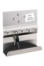 Schlüsselleiste Schlüsselbrett Memoboard aus Edelstahl mit 4 Magneten 98069