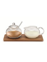 Weis 14580 Zucker Sahne Set mit Tablett aus Bambis und Zuckerlöffel