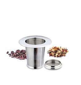 Weis 13661 Edelstahl Tee Filter Teefilter Teesieb mit  Rand 9cm für Tassen