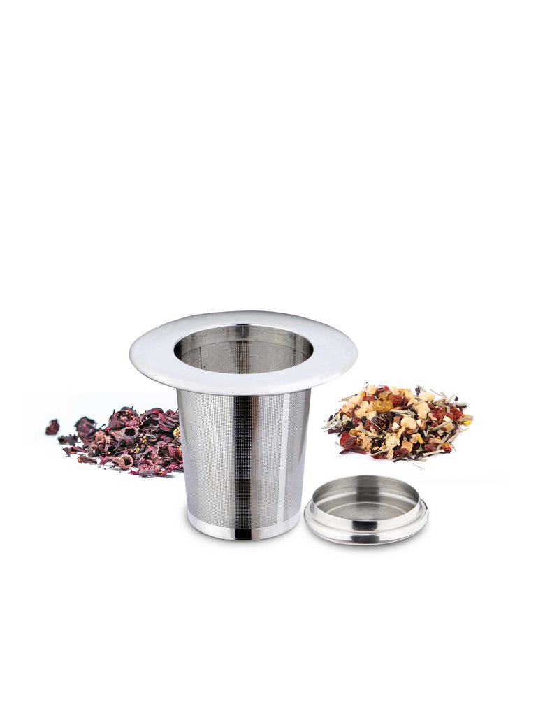 Weis 13661 Edelstahl Tee Filter Teefilter Teesieb mit  Rand 9cm für Tassen