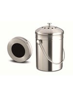 Weis 18628 Edelstahl Biomüll Abfalleimer 4,5L mit Kohlefilter