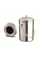 Weis 18628 Edelstahl Biomüll Abfalleimer 4,5L mit Kohlefilter