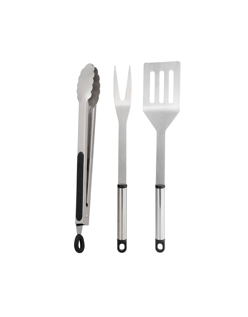 HI 60075 Grillbesteck 3tlg Wender Gabel Grillzange