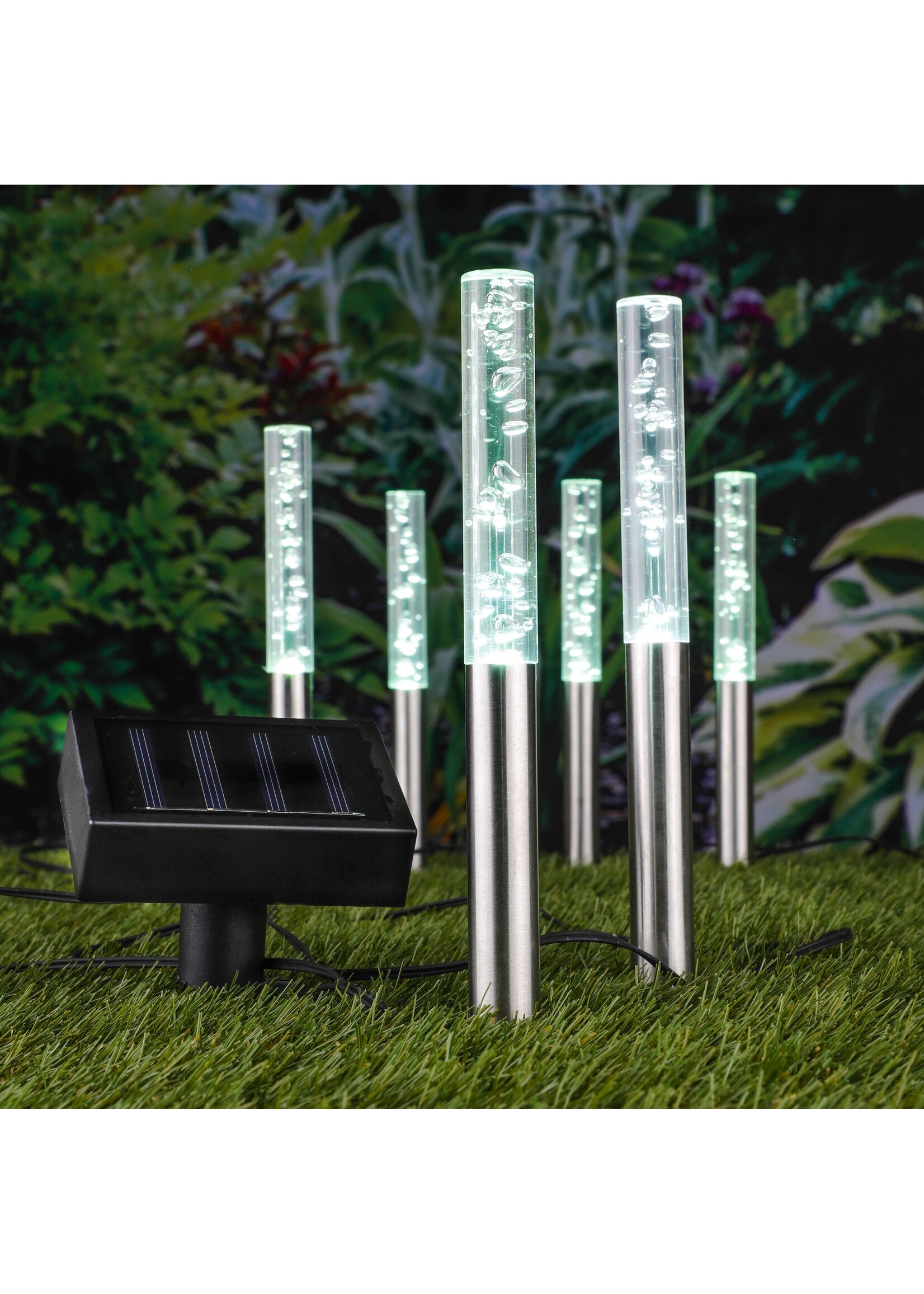 HI 70352 LED Solarlampen Bubbles 6er mit Farbwechsel 6er Set