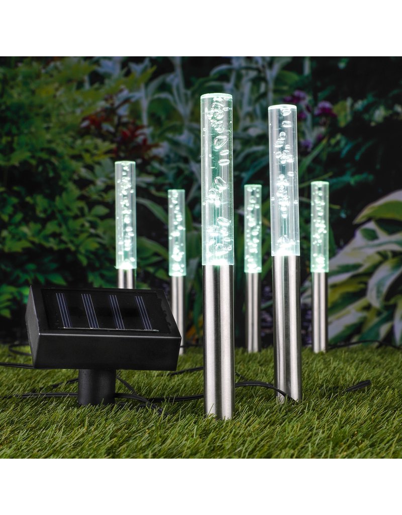 HI 70352 LED Solarlampen Bubbles 6er mit Farbwechsel 6er Set