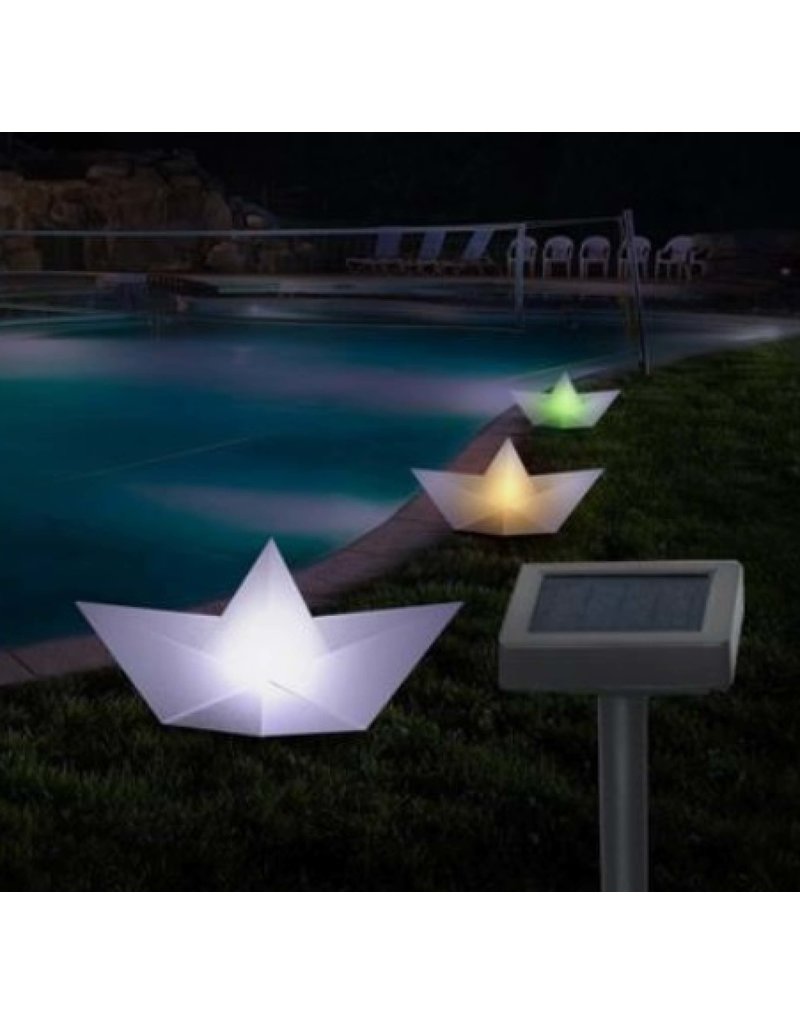 HI 70357 LED Solar Gartenstecker Papierboot 3er