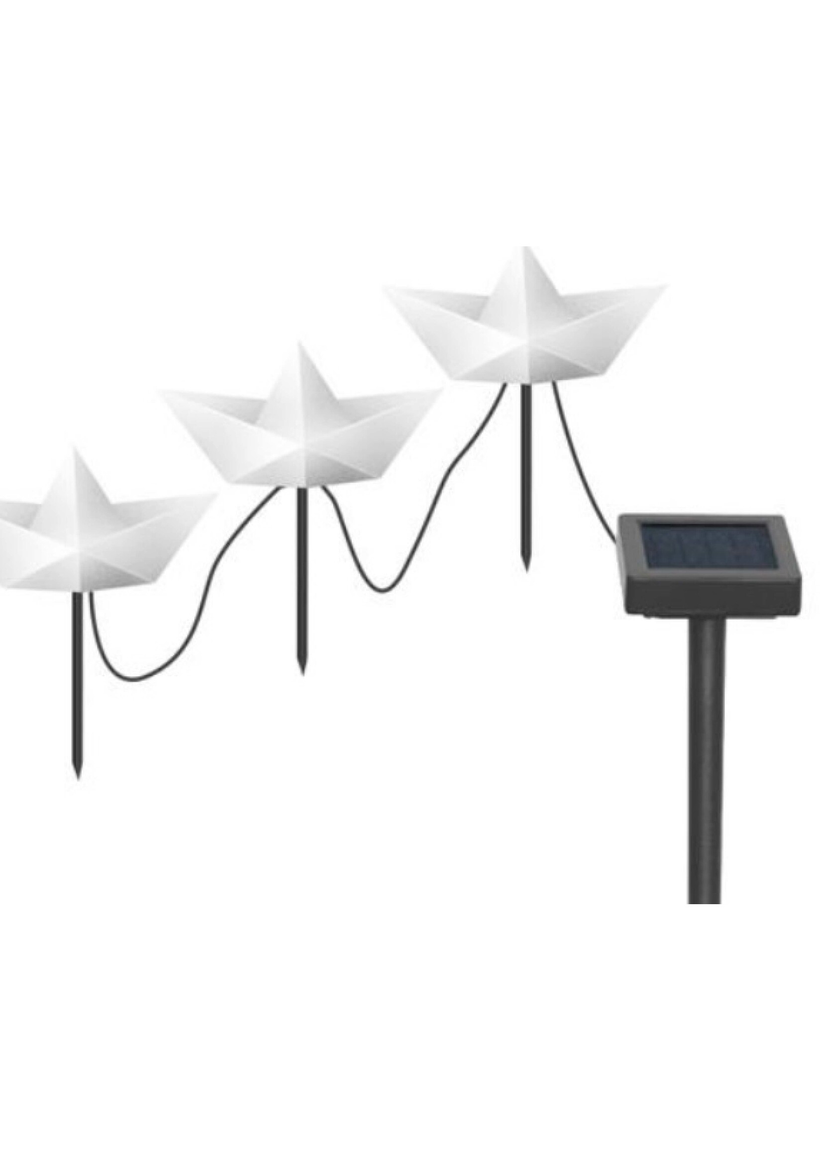 HI 70357 LED Solar Gartenstecker Papierboot 3er