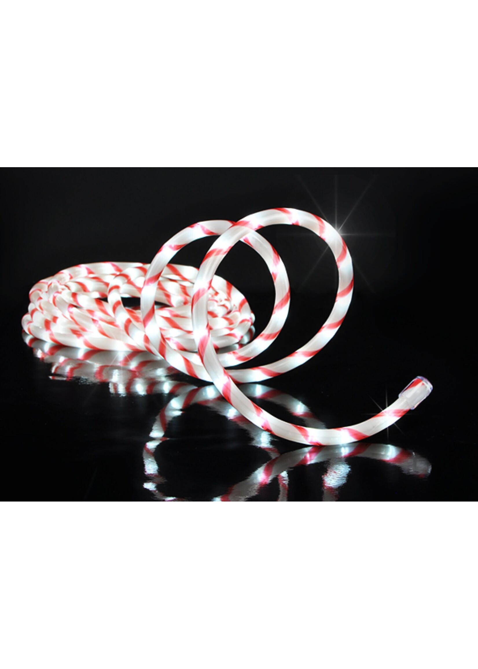 HI 76643 LED Lichterschlauch 6m flexibel 120LEDs rot-weiss 230V