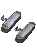 HI 70385 LED Solar Dachrinnenleuchte Dachrinnen Leuchte 2er Set schwarz