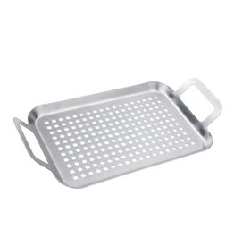 HI 60347 Edelstahl Grillplatte Grillschale 33,5x18,5cm