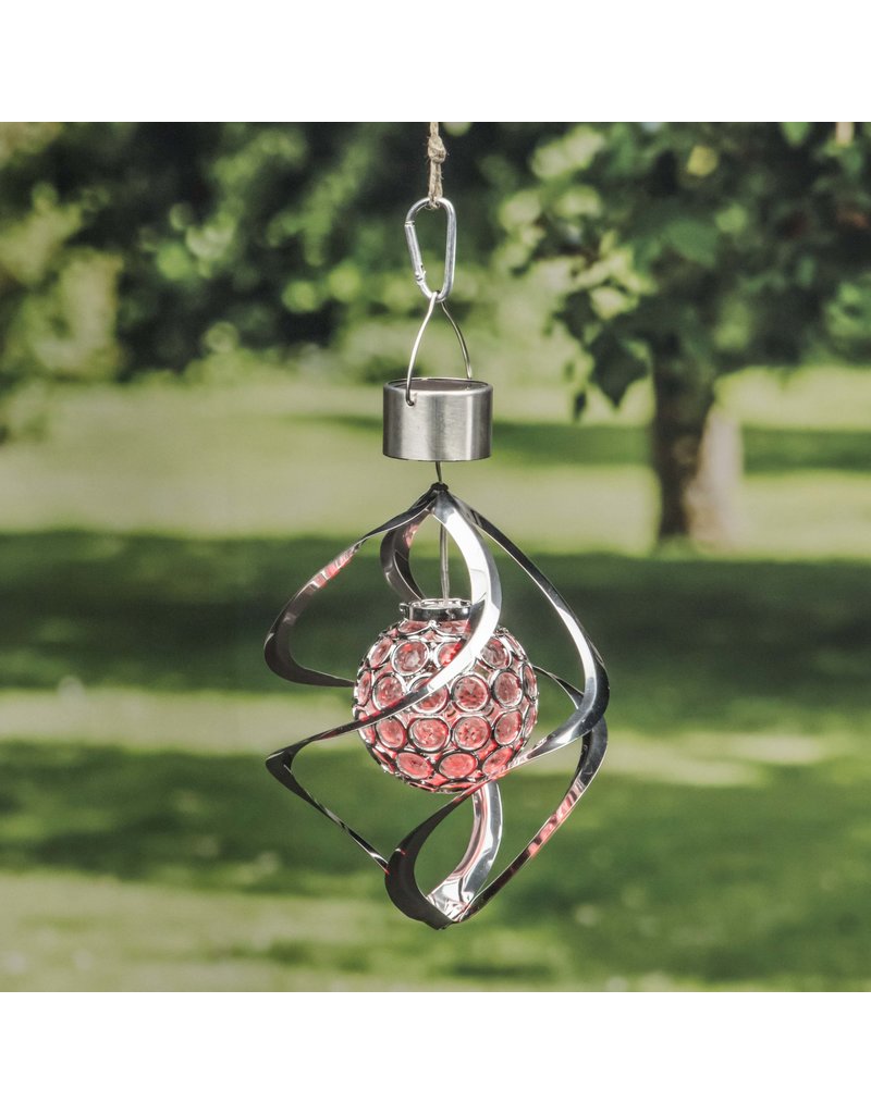 HI 70394 LED Solar Windspiel mit farbwechselnder Leuchtkugel