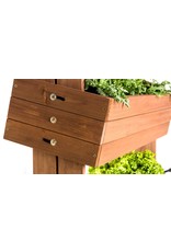 Hochbeet mit vier beweglichen Kästen H145cm B50cm aus Holz 301960208-HE