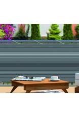 Balkonschutz Sichtschutz 6mx90cm grau-gestreift mit Kordel 300820122-HE