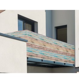 HI 60261 Balkon Sichtschutz Motiv HOLZWAND 500x90cm