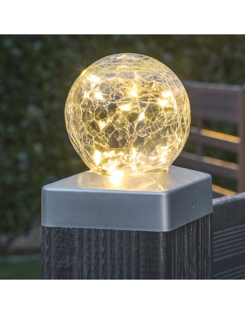 HI LED Solar Zaun Leuchte für Zaunpfeiler 10x10cm 12er Set 7040512