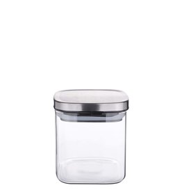 Weis 15952 Vorratsdose Vorratsglas eckig mit Deckel 600ml
