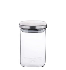 Weis 15954 Vorratsdose Vorratsglas eckig mit Deckel 1000ml