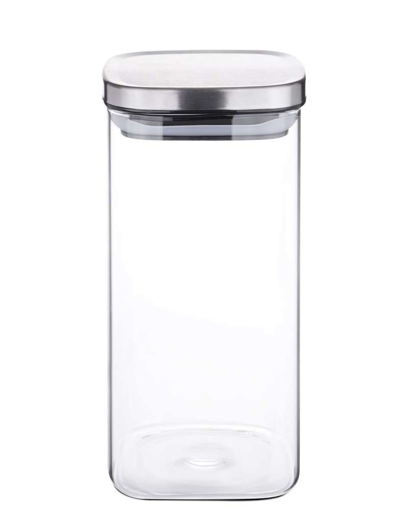 Weis 15957 Vorratsdose Vorratsglas eckig mit Deckel 1500ml