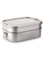 Weis 17314 Edelstahl Vesperdose Lunchbox Brotdose 2250ml doppelstöckig