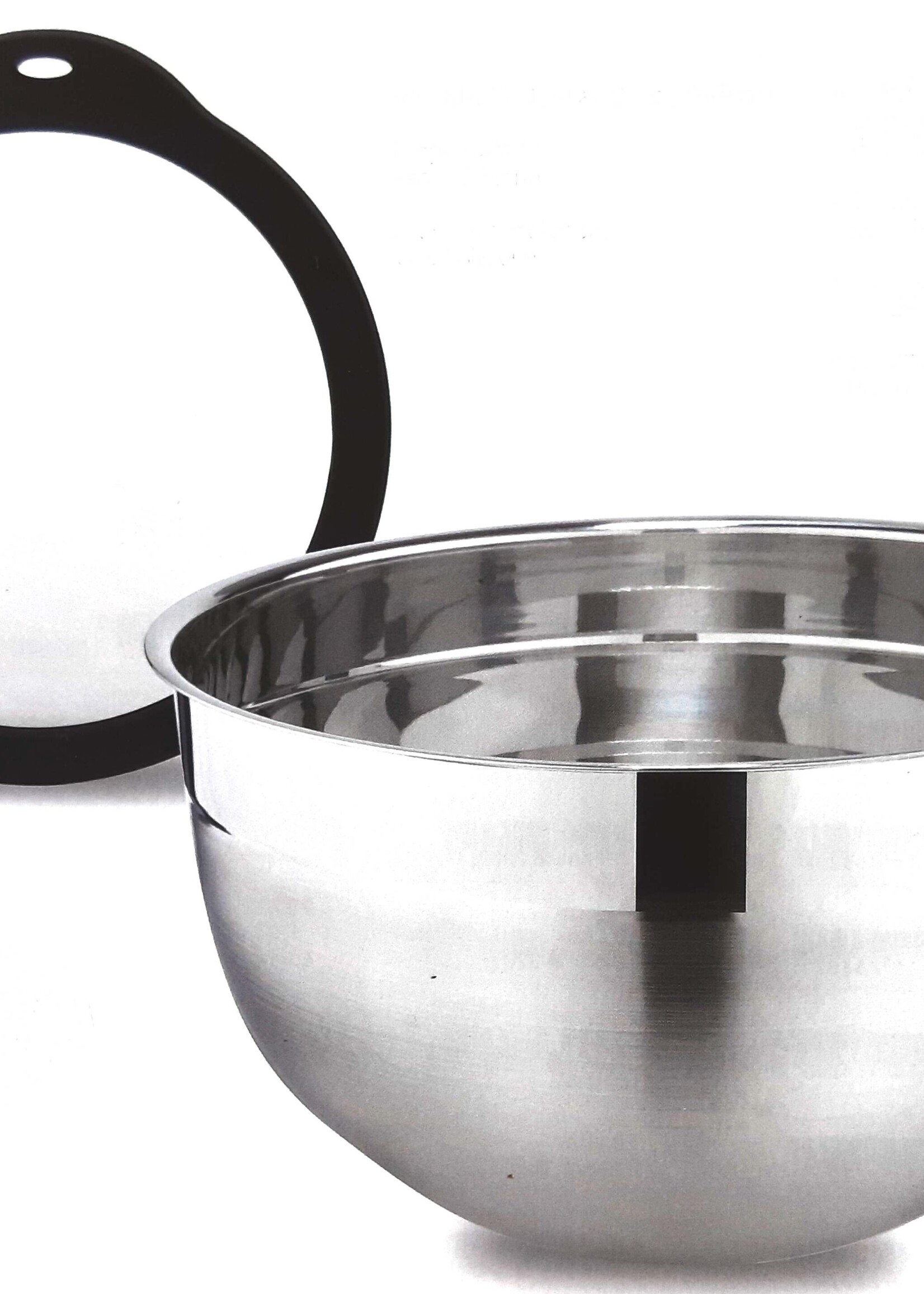 Weis 11024 Edelstahl Schüssel 24cm 5000ml mit Glasdeckel 11124