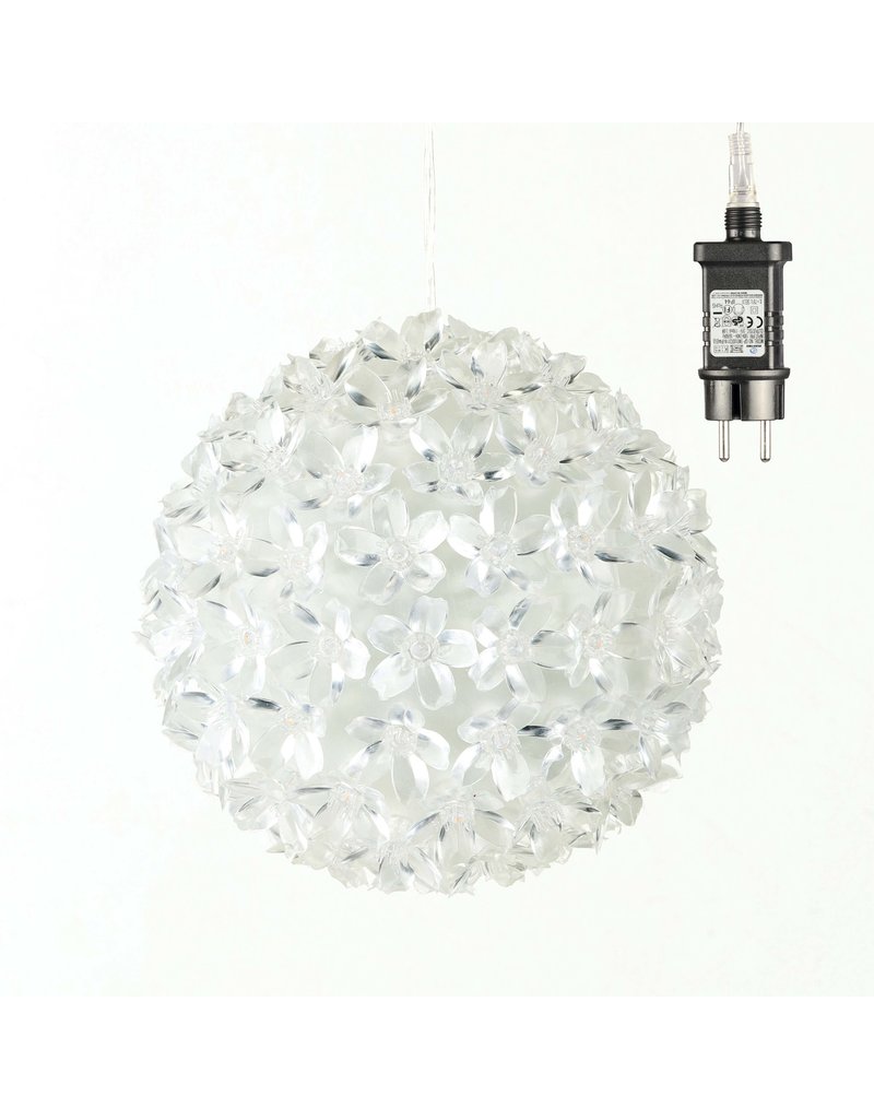 LED Kugel Lichterkugel 15cm mit 100 LEDs warmweiss 230V 75007