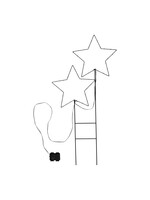LED Metall Gartenstecker Sterne mit 50LEDs warmweiss 76485