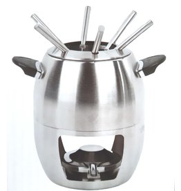 HI 24670 Fondue Set aus Edelstahl 7tlg mit 6 Fonduegabeln