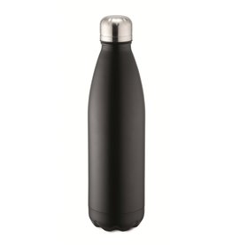 Weis 12999 Thermoflasche Isolierflasche Trinkflasche vakuumisoliert 1 L schwarz