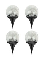 HI 70395 Solar LED Crackle Glas Lampen Set 4er