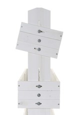 Hochbeet mit vier Kästen H145cm B50cm aus Holz weiss 301960201-HE