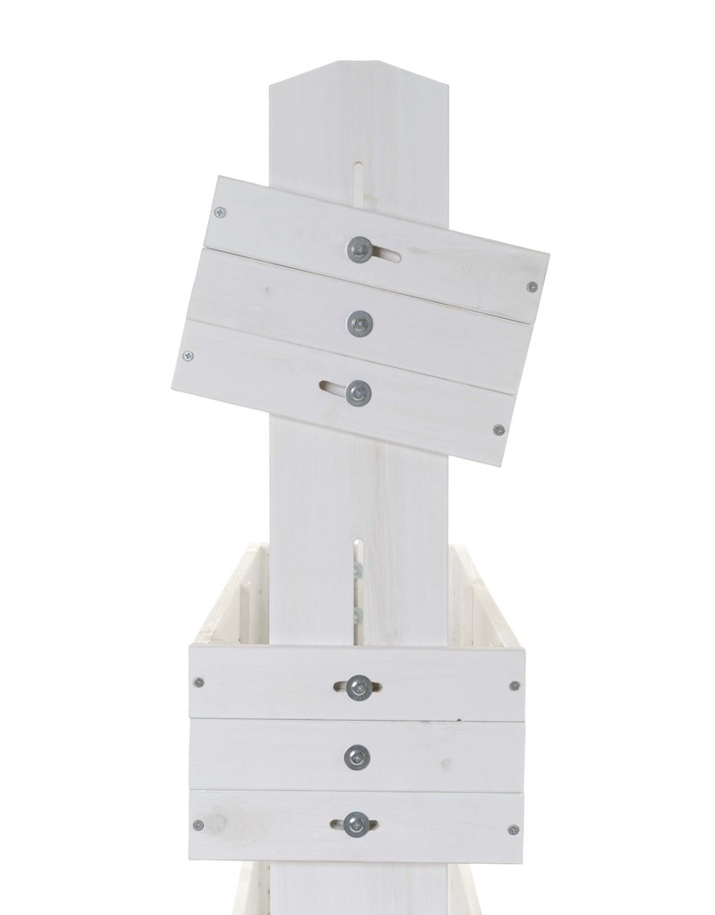 Hochbeet mit vier Kästen H145cm B50cm aus Holz weiss 301960201-HE