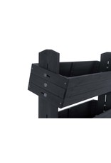 Hochbeet mit vier Kästen H145cm B50cm aus Holz anthrazit 301960207-HE