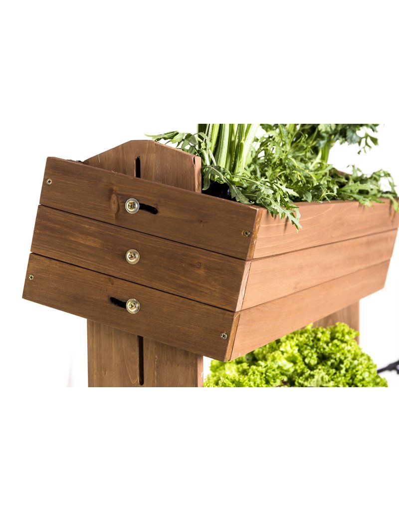 Home & Garden 301970108-HE Hochbeet mit Seilrankhilfen H145cm B50cm aus Holz