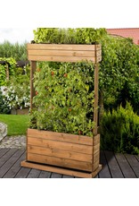 Home & Garden 301970108-HE Hochbeet mit Seilrankhilfen H145cm B50cm aus Holz