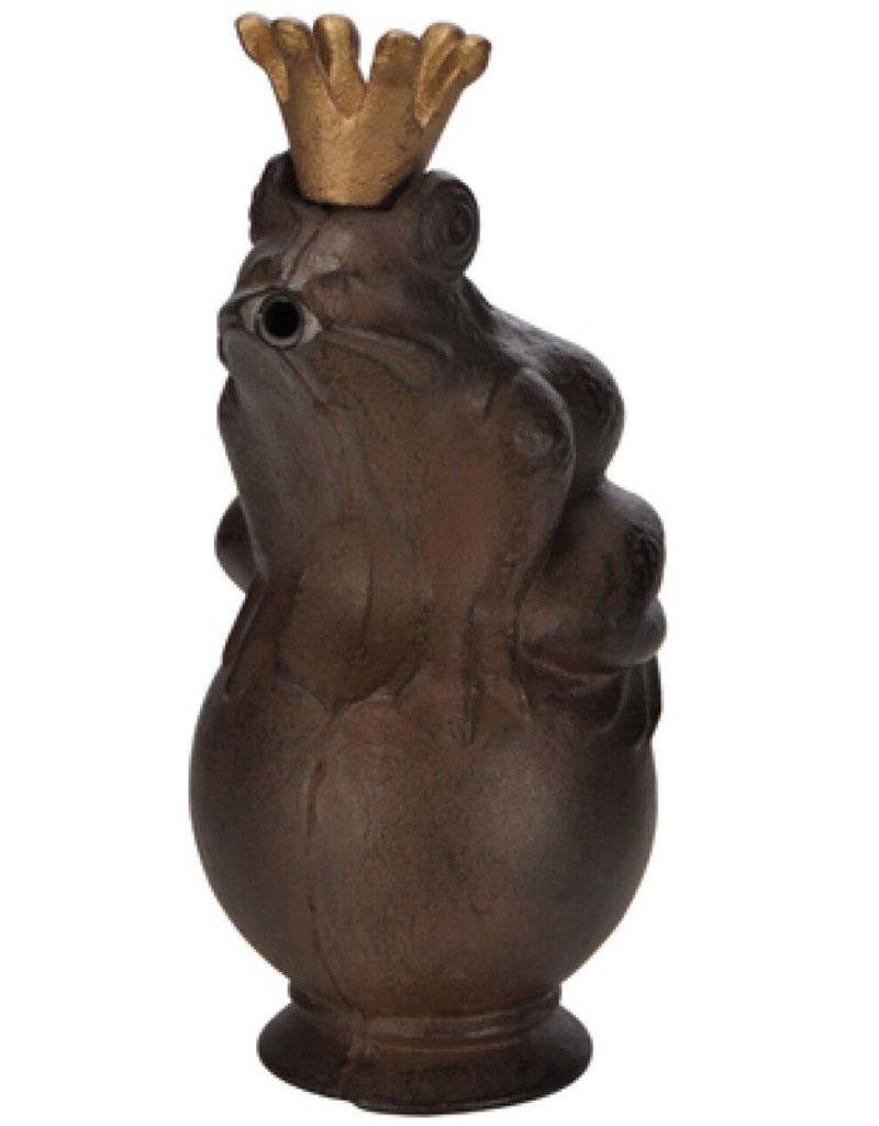 Wasserspeier Froschkönig aus Gusseisen Höhe 22cm mit Pumpe 57035