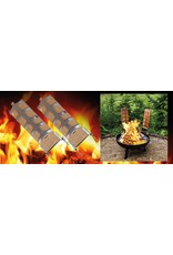 Flammlachs Fischfilet Set 2tlg aus Buchenholz mit Haltern für Feuerschalen 2354