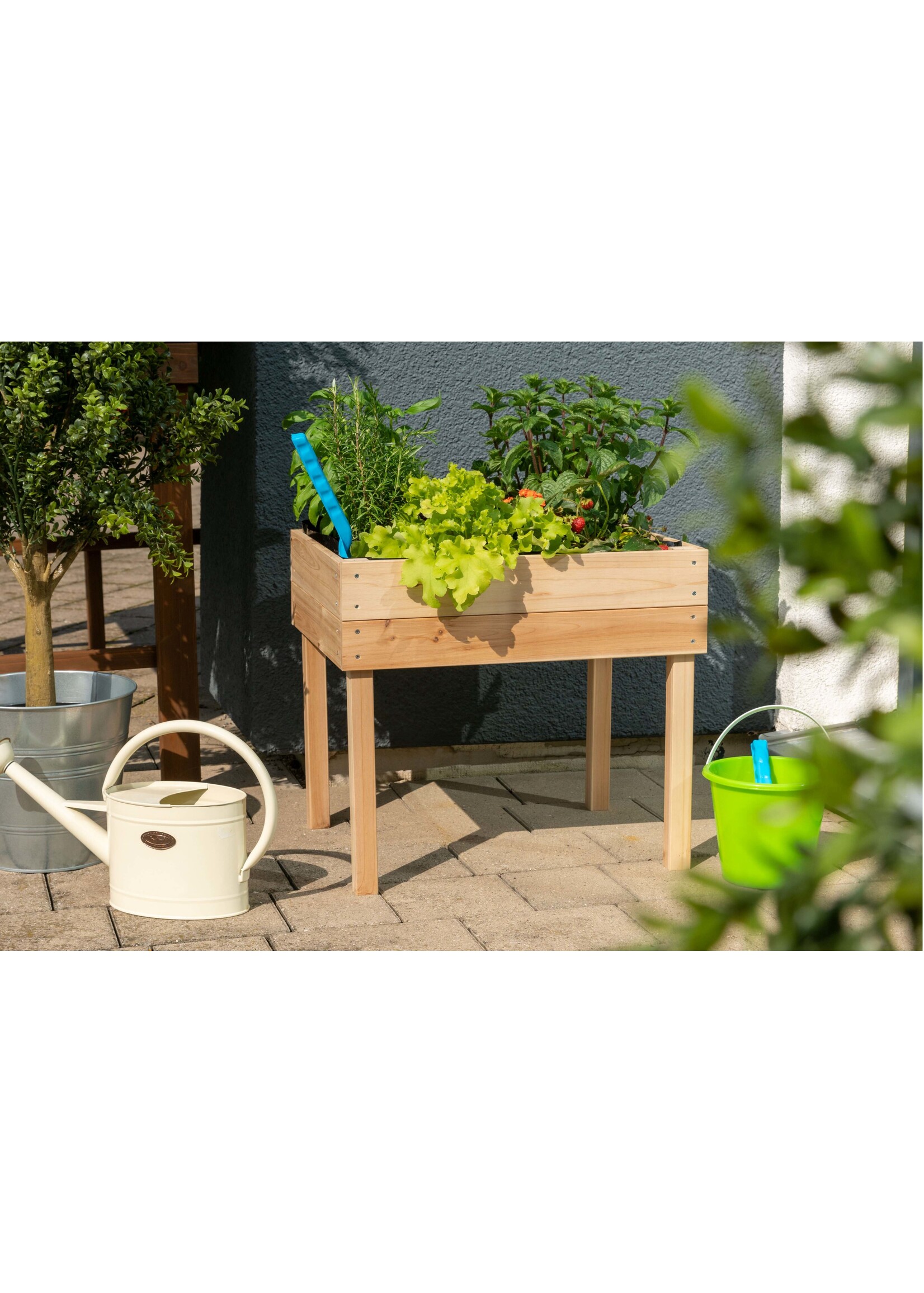 Hochbeet für Kinder 50x45x45cm aus Holz 303930108-HE