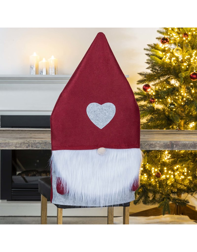 HI 54754 Stuhlhusse im Wichtel Design 83x45cm rot