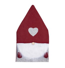 HI 54754 Stuhlhusse im Wichtel Design 83x45cm rot